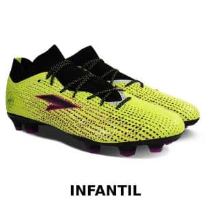 Zapato De Futbol Iron Junior Lemon/Black. FG - 3.5